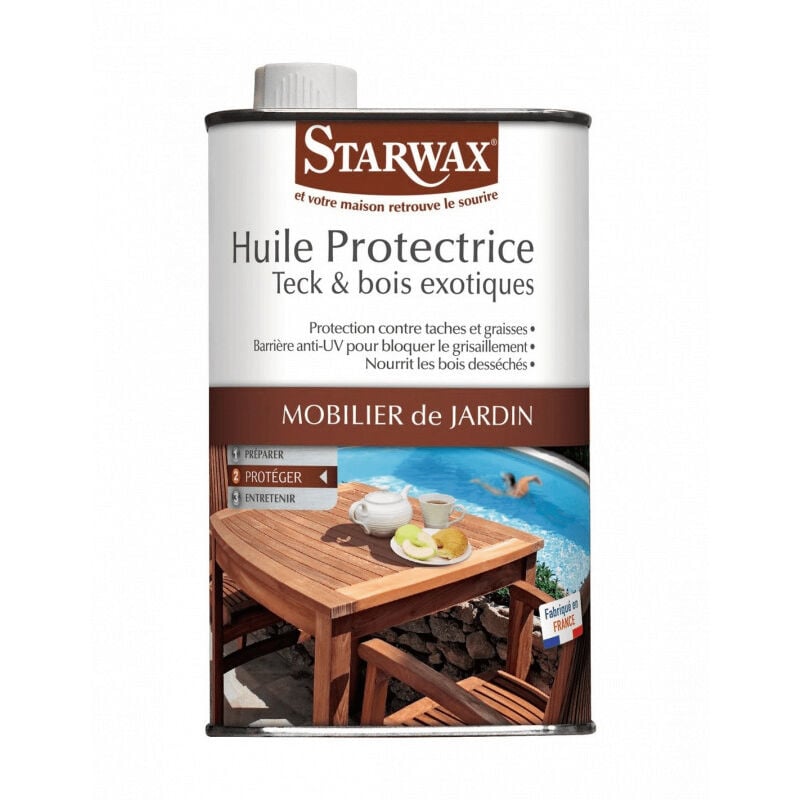 foto del prodotto olio protettivo per teak e legno da esterno, 500 ml