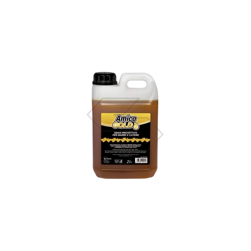 foto del prodotto olio protettivo sintetico per catena da motosega amico gold 2 litri r314147