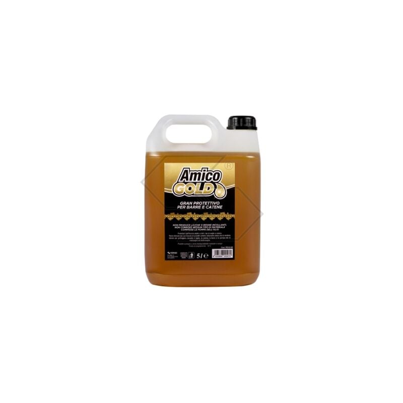 foto del prodotto olio protettivo sintetico per catena da motosega amico gold 5 litri r314145