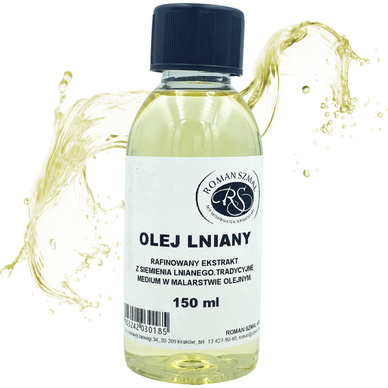 foto del prodotto olio raffinato di lino roman szmal medio per colori ad olio gloss 150ml