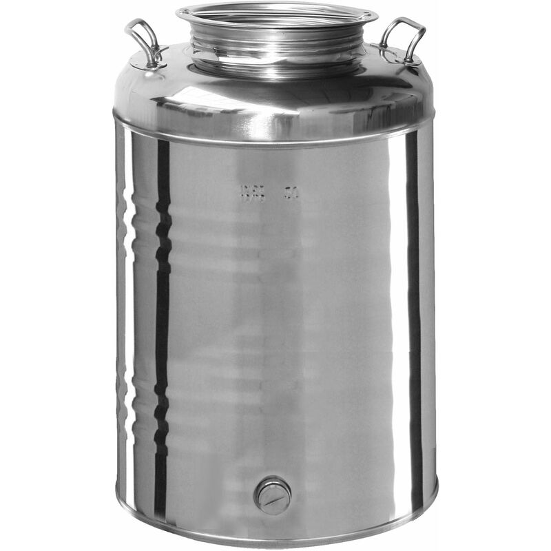 foto del prodotto olivari contenitore fusto bidone per olio in acciaio inox 50 litri
