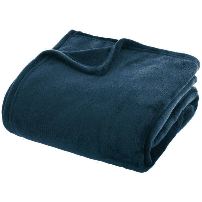 foto del prodotto ollis, un giaciglio di flanella blu egeo 180x230cm atmosphera cr ateur d int rieur