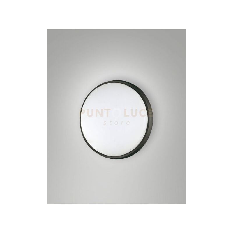 foto del prodotto olly plafoniera led 10w 3000k 1050lm nera d.18cm in alluminio ip54