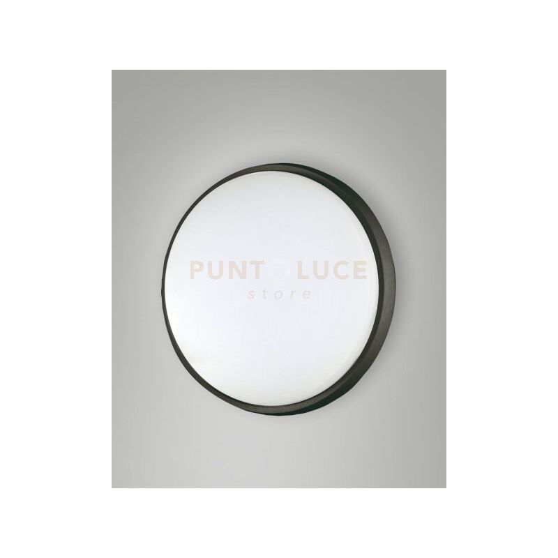foto del prodotto olly plafoniera led 23w 3000k 2700lm nera d.24 cm ip54
