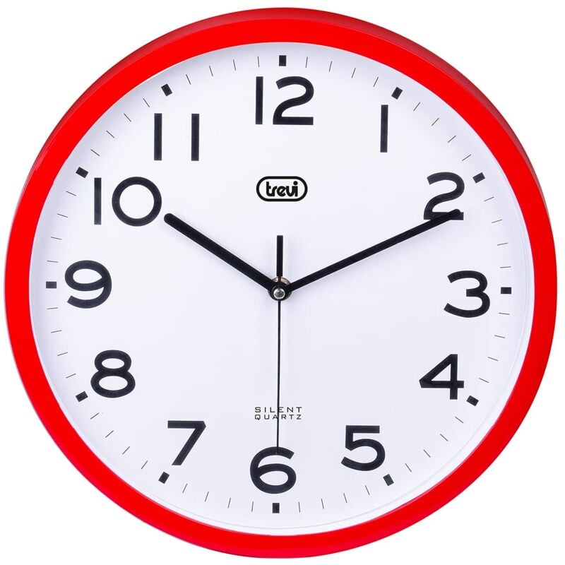 foto del prodotto om 3302 s, orologio da parete al quarzo con movimento delle lancette silenzioso, diametro 30 cm, design semplice e moderno, materiale plastica,