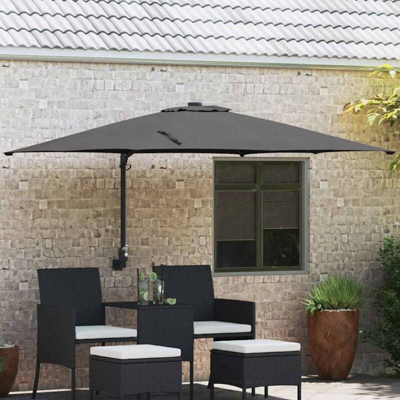 foto del prodotto ombrello da giardino antracite, nero 248.5 x 247.5 x 160 cm vidaxl