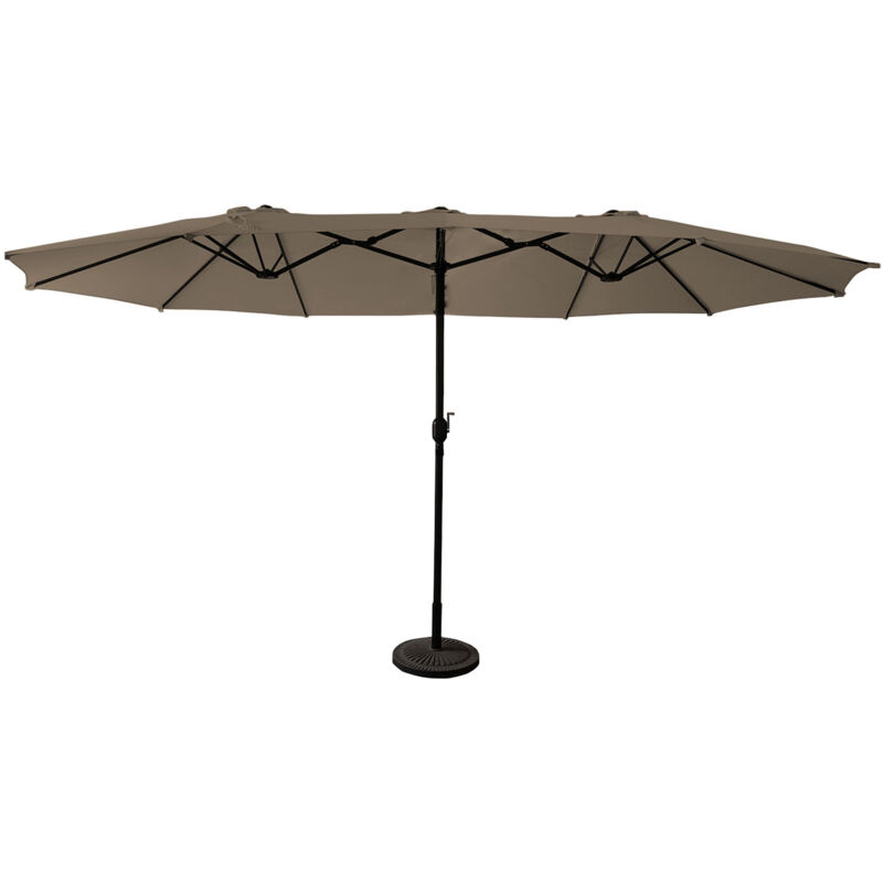 foto del prodotto ombrello doppio 2,7x4,6m linai taupe