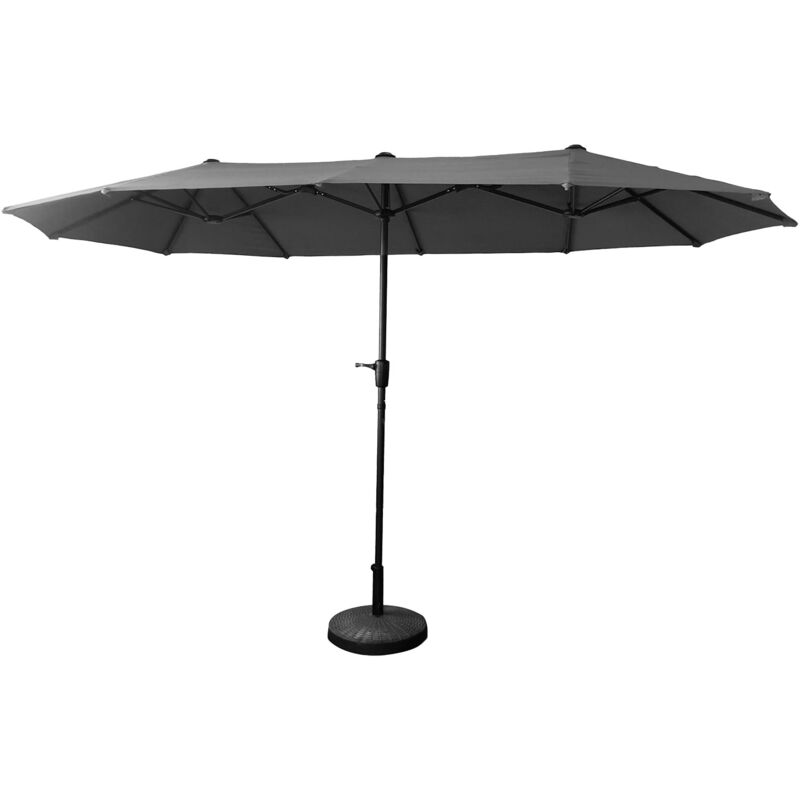foto del prodotto ombrello doppio 2x4m linai grigio