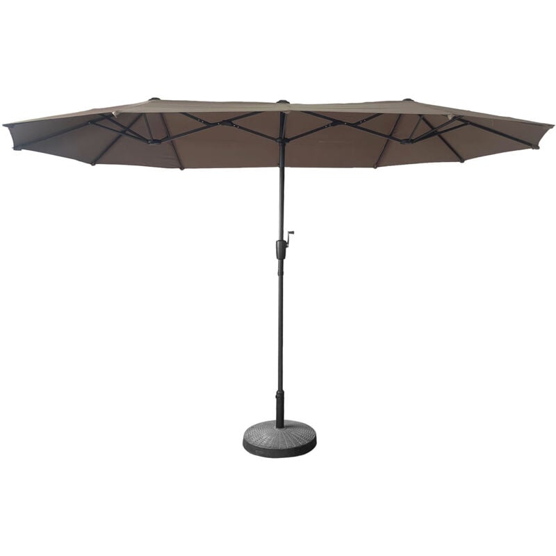foto del prodotto ombrello doppio 2x4m linai taupe