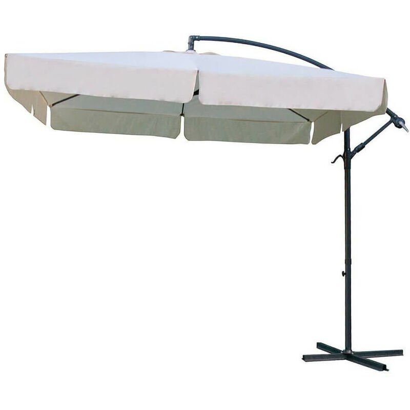 foto del prodotto ombrellone 2,5x2,5 mt da giardino beige con palo laterale clelia