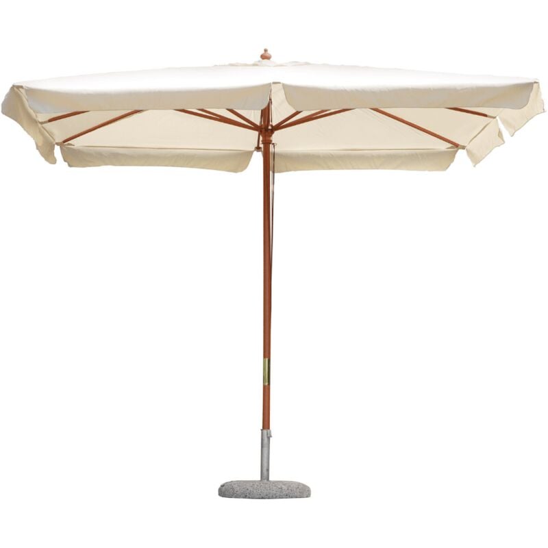 foto del prodotto ombrellone 3x2 da giardino in legno rettangolare per esterno con telo ecr 180gr poliestere 1005