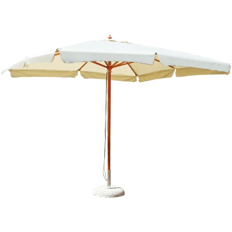 foto del prodotto ombrellone 3x4 da giardino per esterno rettangolare in legno palo unico con telo in poliestere 230gr ecr 4004
