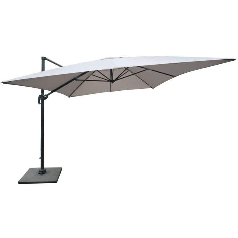 foto del prodotto ombrellone a braccio 3x4 antracite grigio chiaro
