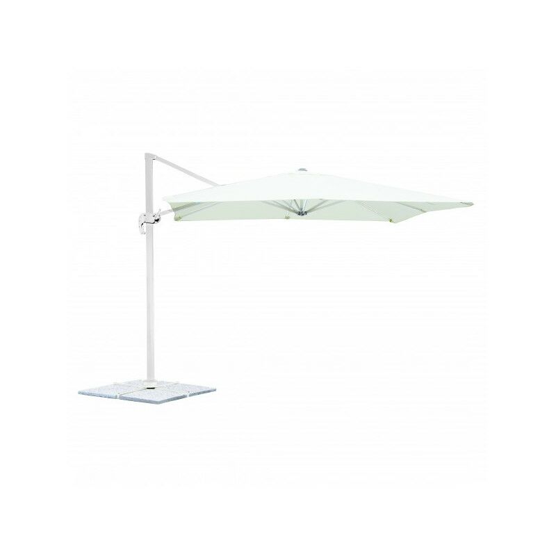 foto del prodotto ombrellone a braccio deluxe 3x4 mt bianco verdelook