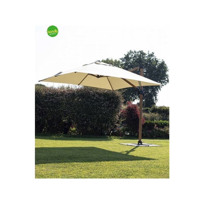 foto del prodotto ombrellone a braccio orion bizzotto beige naturale 3 x 3 m
