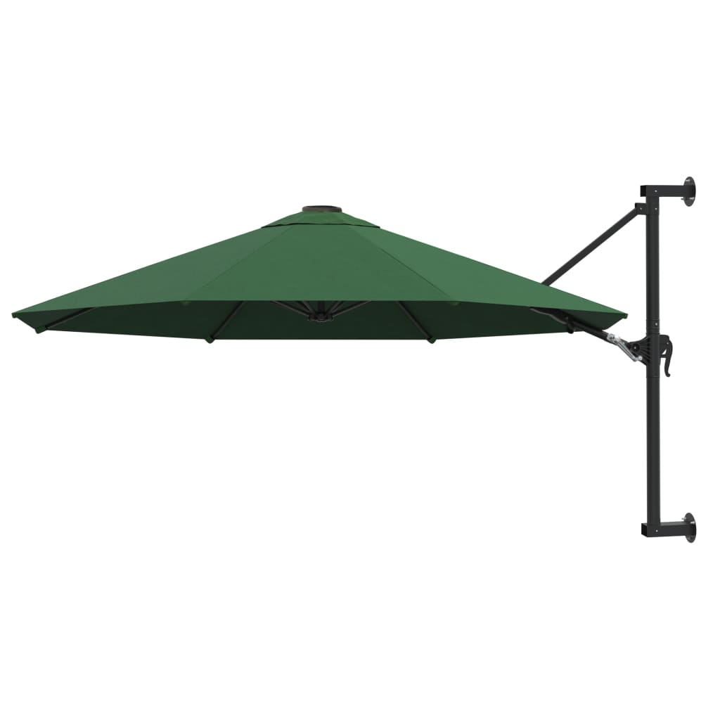 foto del prodotto ombrellone a muro con palo in metallo 300 cm verde cod mxl 16556