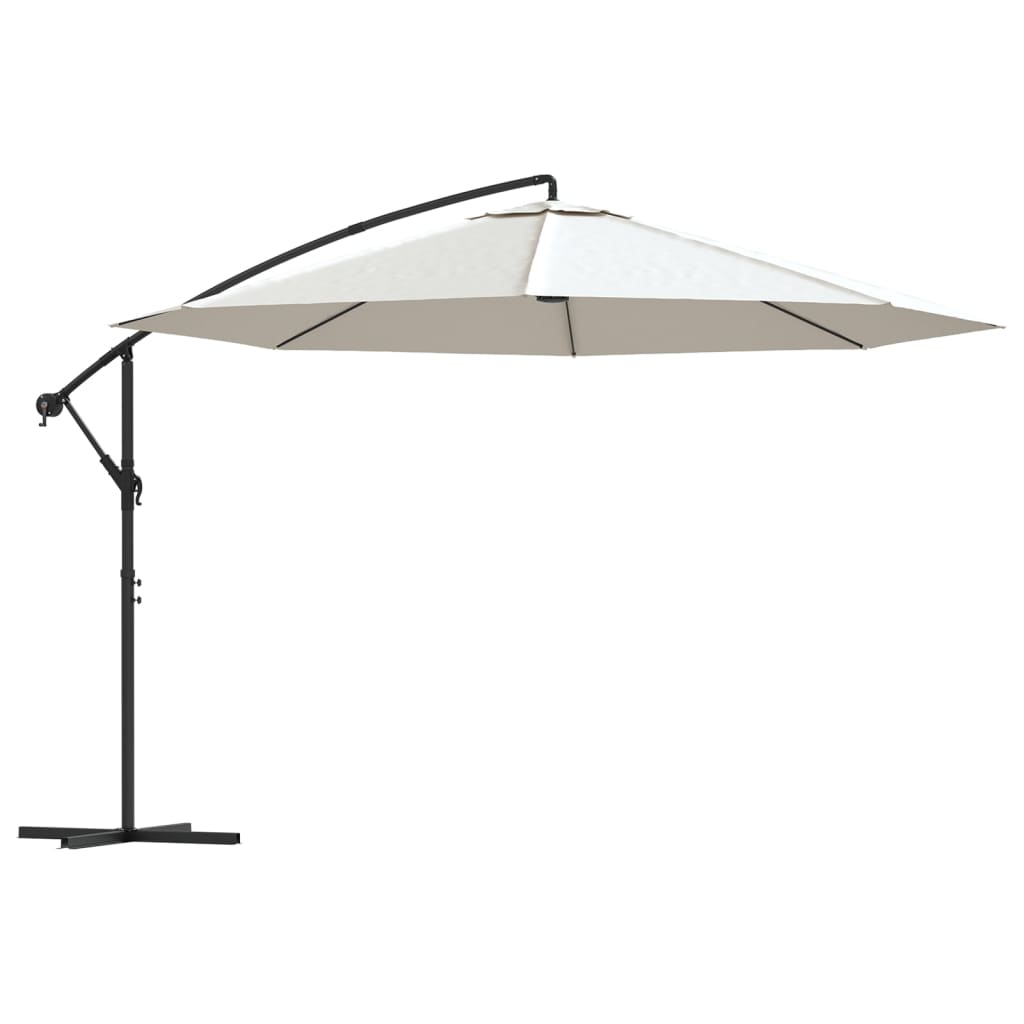 foto del prodotto ombrellone a sbalzo 3,5 m bianco sabbia cod mxl 22800