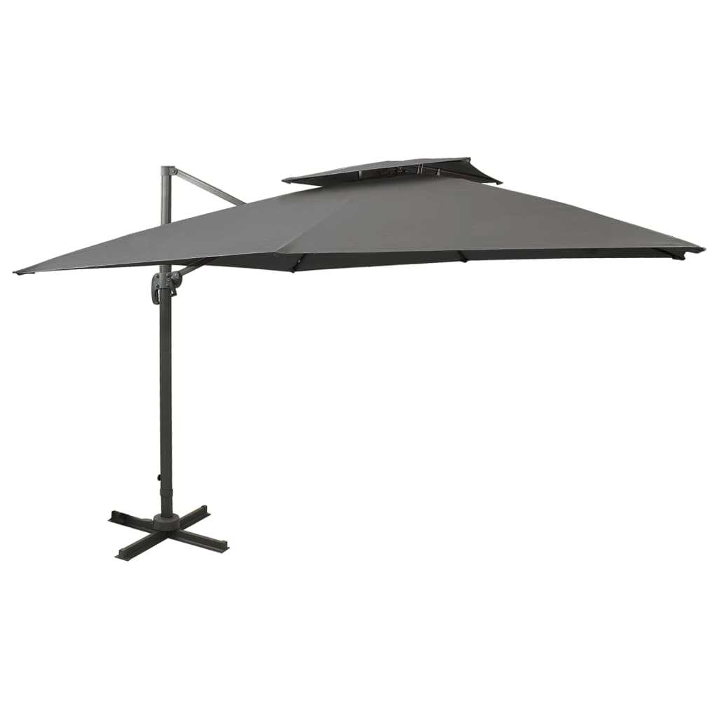 foto del prodotto ombrellone a sbalzo con doppia copertura 300x300 cm antracite cod mxl 19210