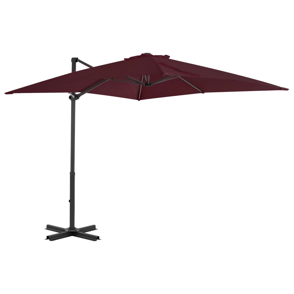 foto del prodotto ombrellone a sbalzo con palo alluminio 250x250 cm rosso bord 