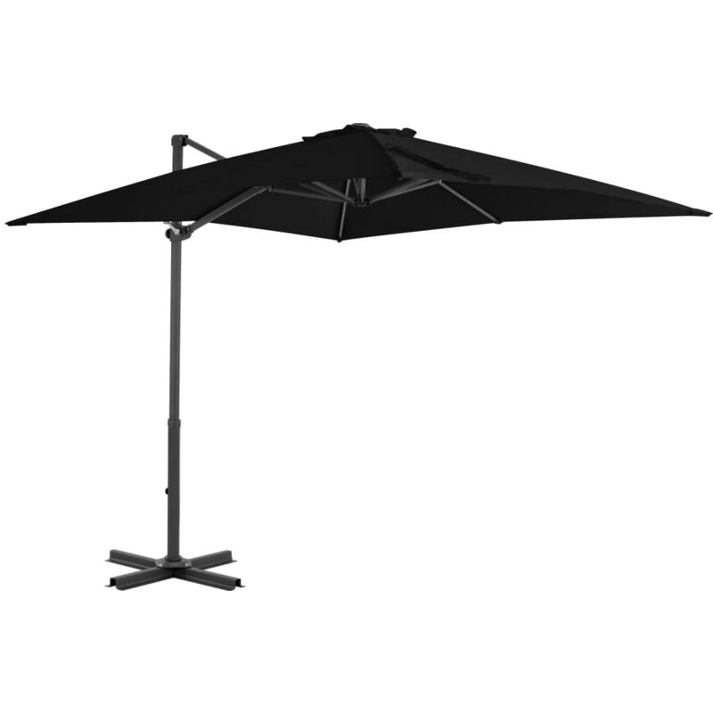 foto del prodotto ombrellone a sbalzo con palo alluminio nero 250x250 cm vidaxl
