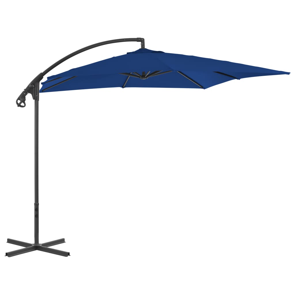 foto del prodotto ombrellone a sbalzo con palo in acciaio 250x250 cm azzurro cod mxl 16145