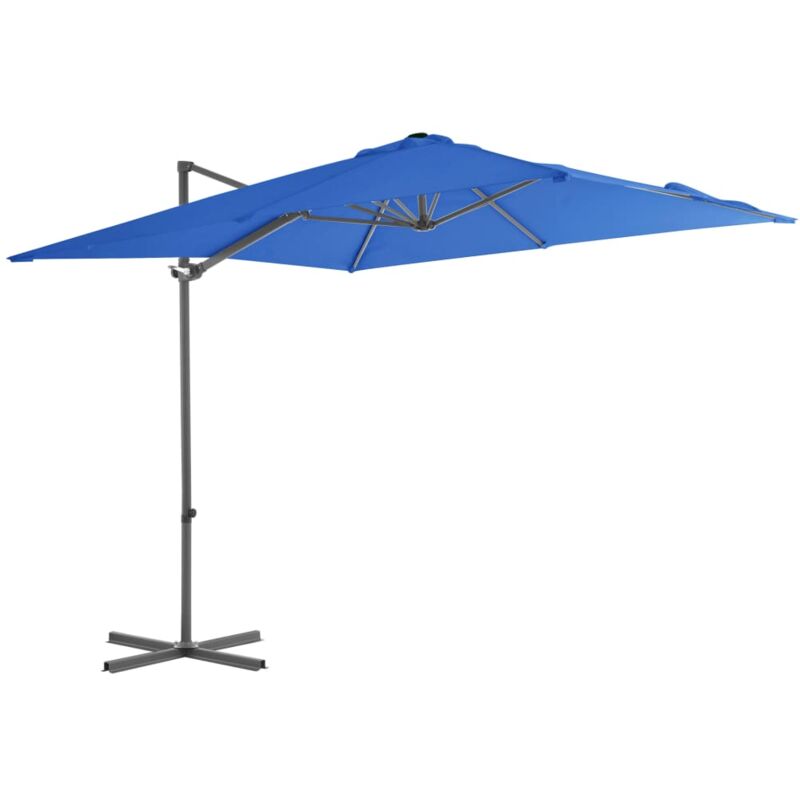 foto del prodotto ombrellone a sbalzo con palo in acciaio 250x250 cm azzurro vidaxl