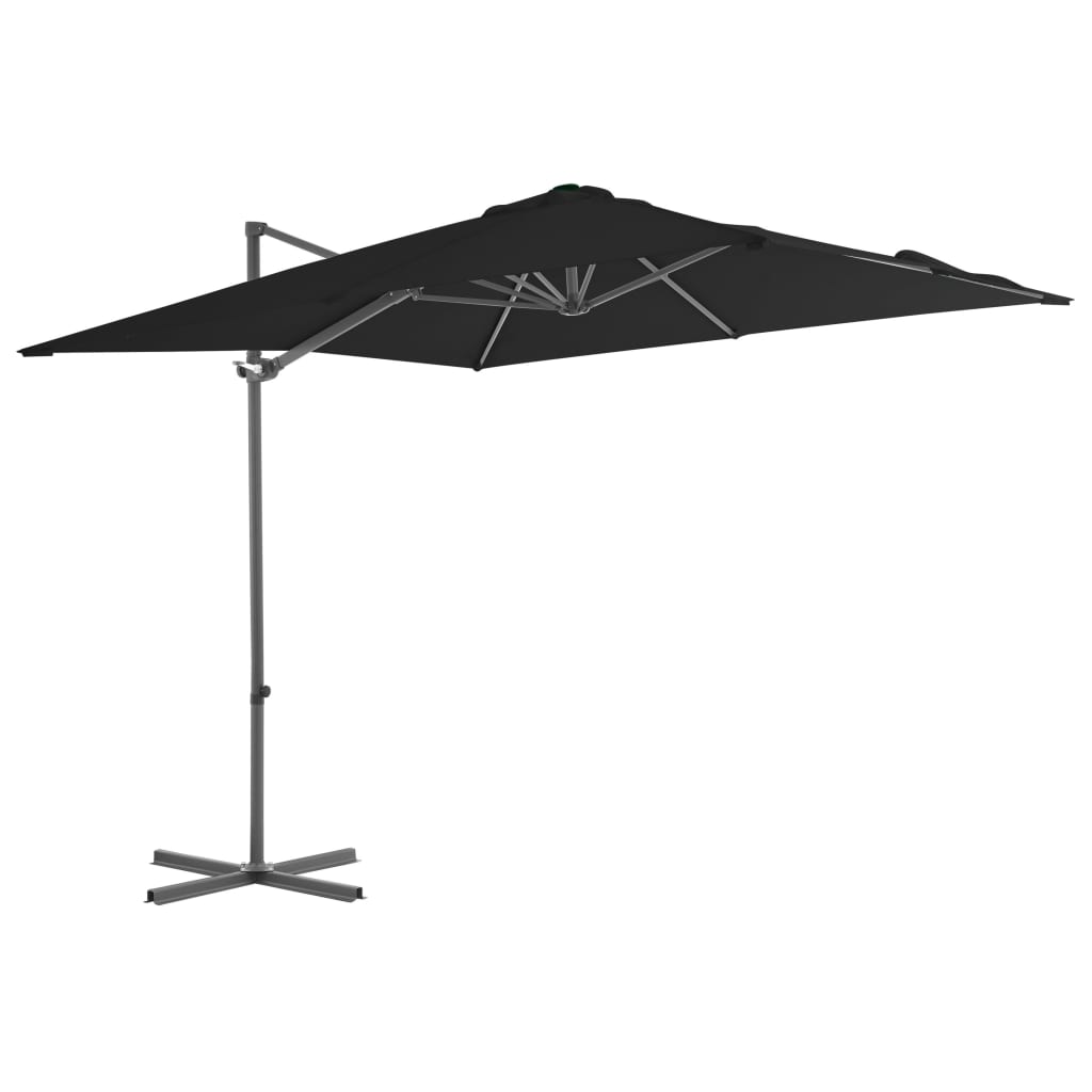 foto del prodotto ombrellone a sbalzo con palo in acciaio 250x250 cm nero cod mxl 6062