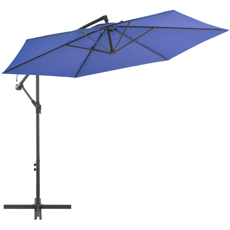 foto del prodotto ombrellone a sbalzo con palo in alluminio 300 cm blu
