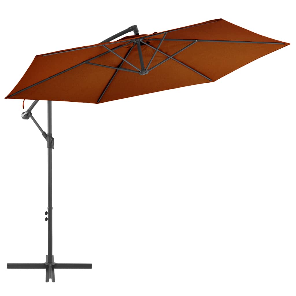 foto del prodotto ombrellone a sbalzo con palo in alluminio 300 cm terracotta da giardino cod mxl 29602