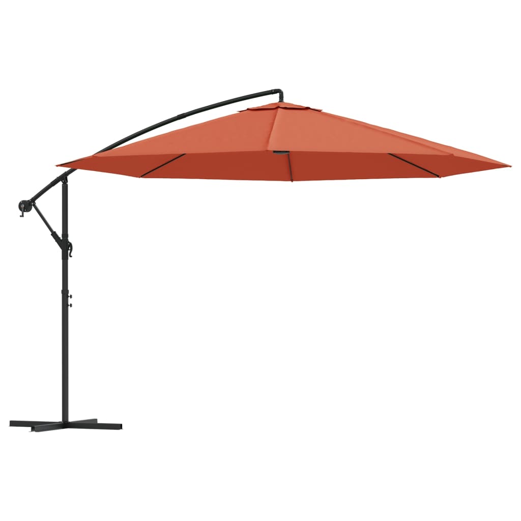foto del prodotto ombrellone a sbalzo con palo in alluminio 350 cm terracotta