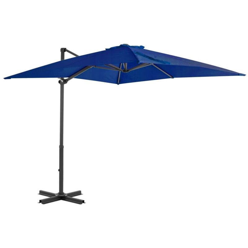foto del prodotto ombrellone a sbalzo con palo in alluminio azzurro 250x250 cm vidaxl
