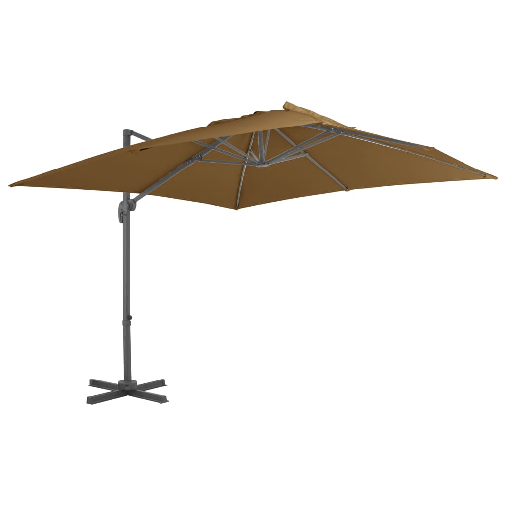 foto del prodotto ombrellone a sbalzo palo in alluminio 300x300cm grigio talpa cod mxl 17232