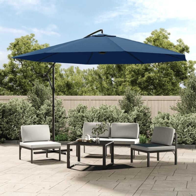 foto del prodotto ombrellone a sbalzo palo in alluminio 350 cm blu vidaxl