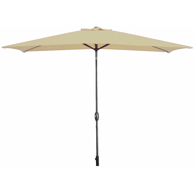 foto del prodotto ombrellone acciaio 8 stecche 200x300 cm poliestere marrone giardino 10492 marbueno