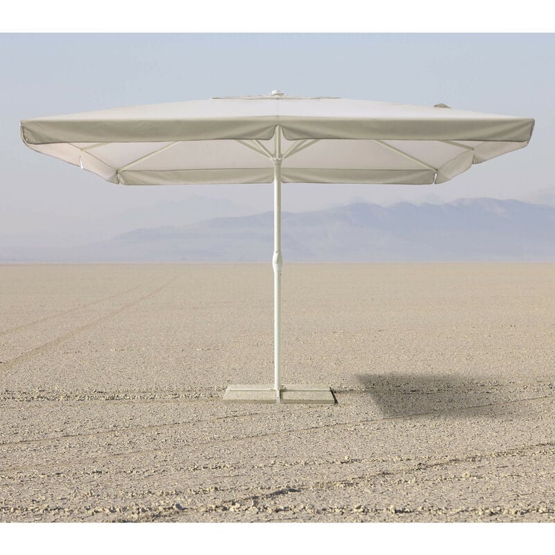 foto del prodotto ombrellone alluminio bianco grigio chiaro alghero