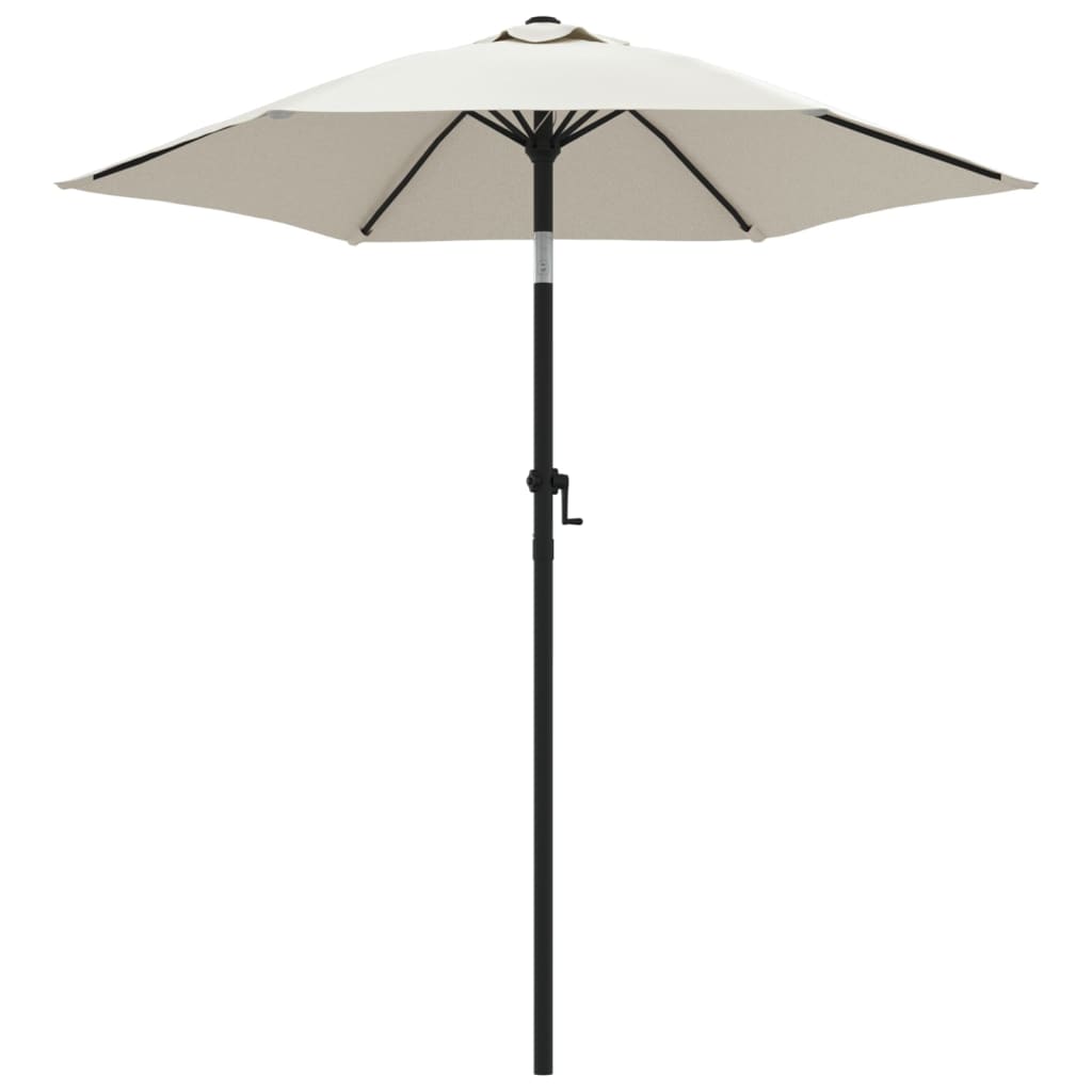 foto del prodotto ombrellone bianco sabbia 200x211 cm in alluminio cod mxl 16361