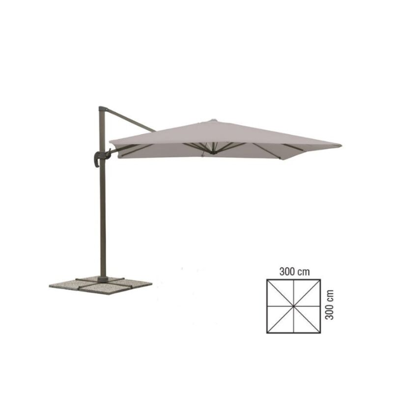 foto del prodotto ombrellone braccio deluxe 3x3 grigio