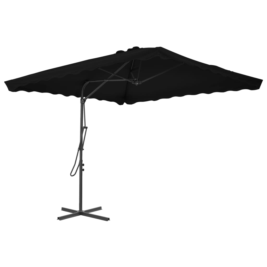 foto del prodotto ombrellone con palo in acciaio nero 250x250x230 cm