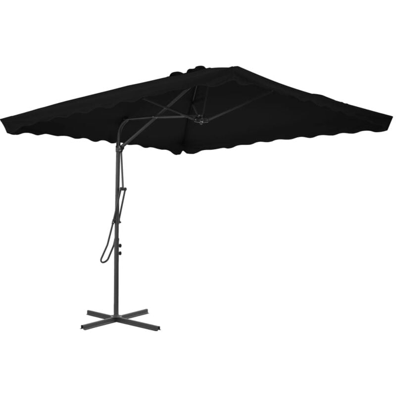 foto del prodotto ombrellone con palo in acciaio nero 250x250x230 cm vidaxl