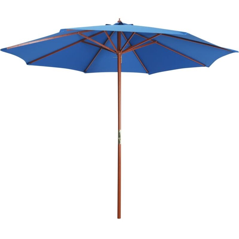 foto del prodotto ombrellone con palo in legno 300x258 cm blu vidaxl
