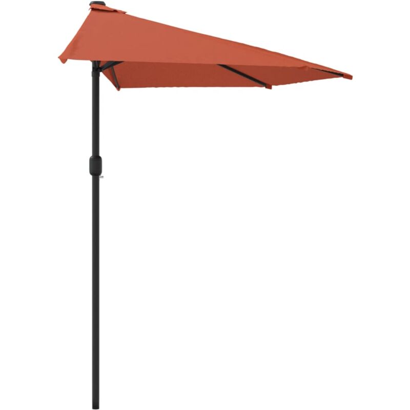 foto del prodotto ombrellone da balcone e palo in alluminio 270 x 135 x 245 cm arancione