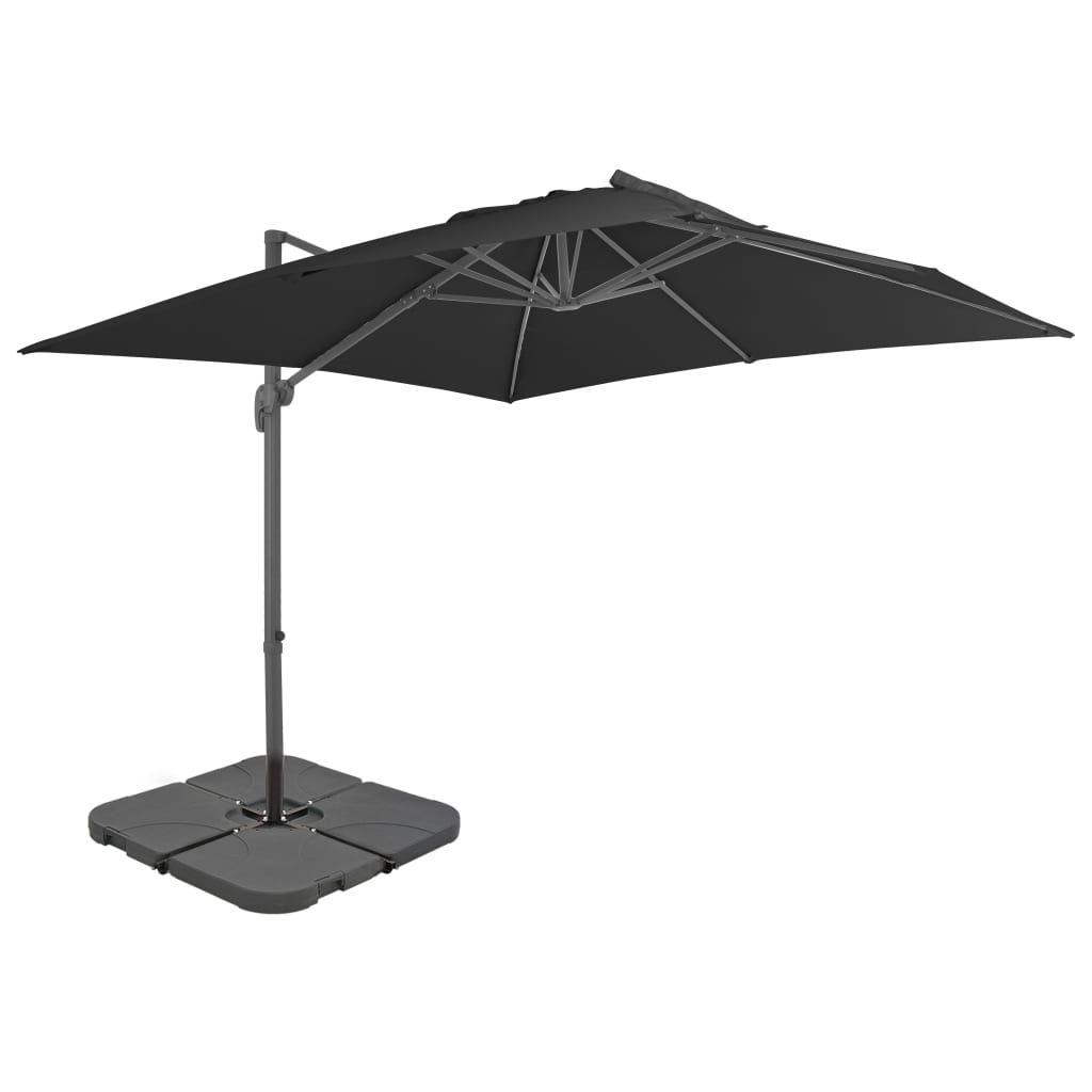 foto del prodotto ombrellone da esterni con base portatile antracite cod mxl 5655