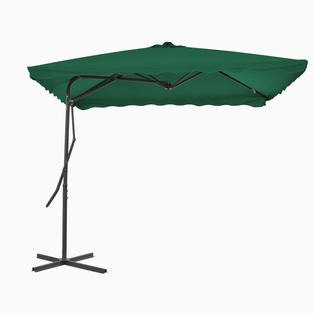 foto del prodotto ombrellone da esterni con palo in acciaio 250x250 cm verde cod mxl 15531