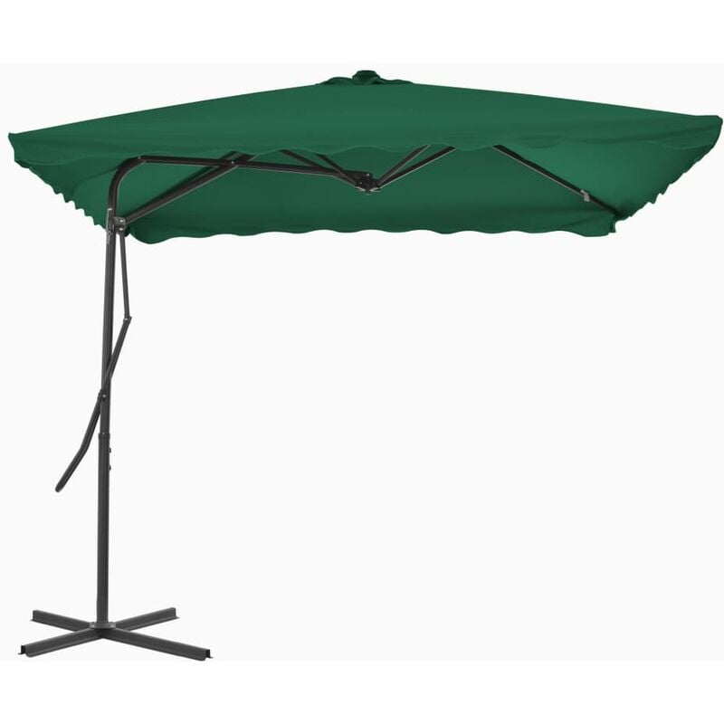 foto del prodotto ombrellone da esterni con palo in acciaio 250x250 cm verde vidaxl