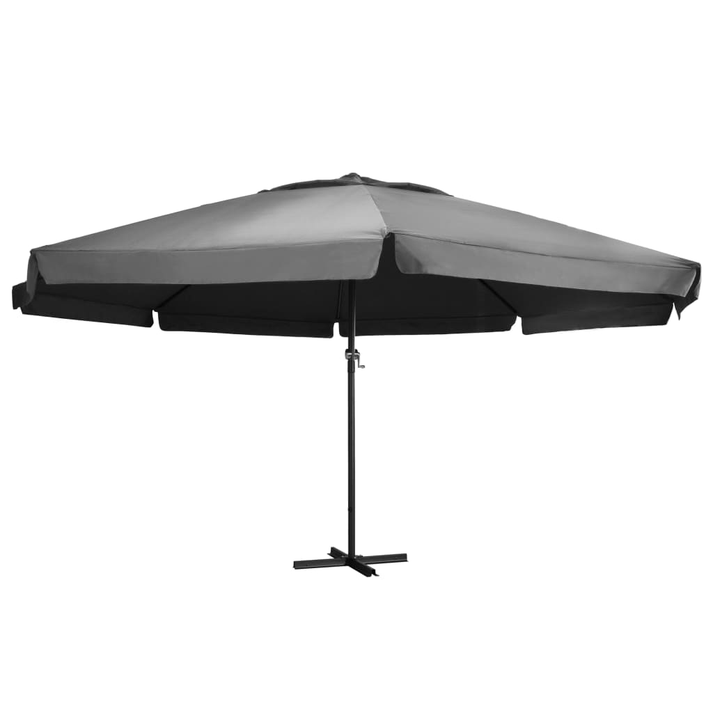 foto del prodotto ombrellone da esterni con palo in alluminio 600 cm antracite cod mxl 15019