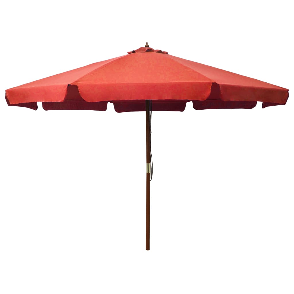 foto del prodotto ombrellone da esterni con palo in legno 330 cm terracotta cod mxl 66557