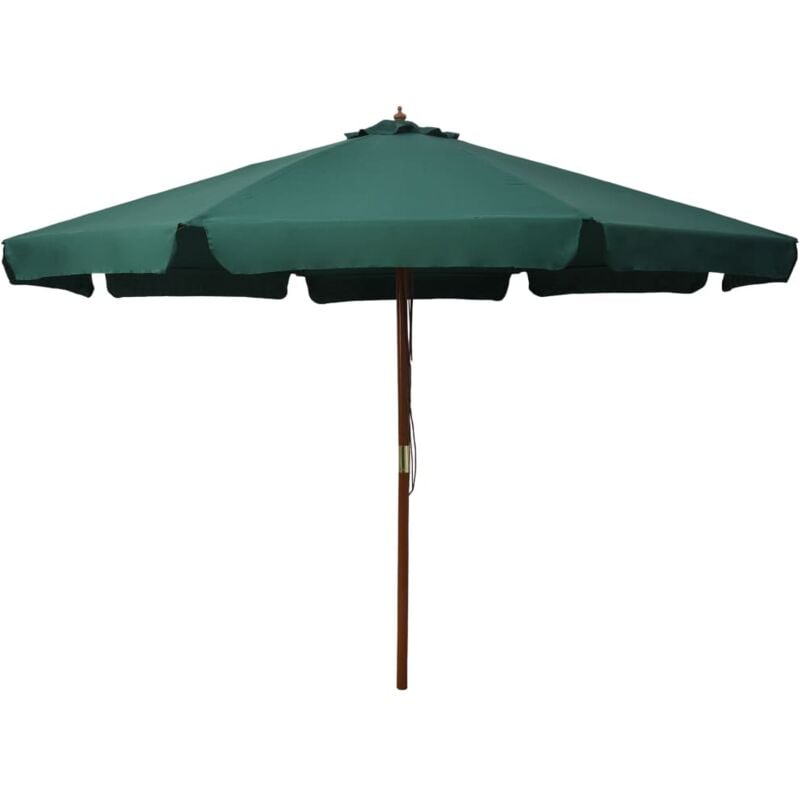 foto del prodotto ombrellone da esterni con palo in legno 330 cm verde vidaxl