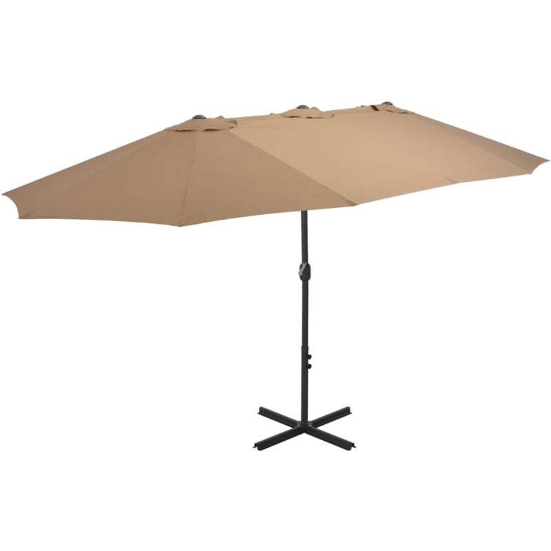 foto del prodotto ombrellone da esterni palo in alluminio 460x270cm grigio talpa