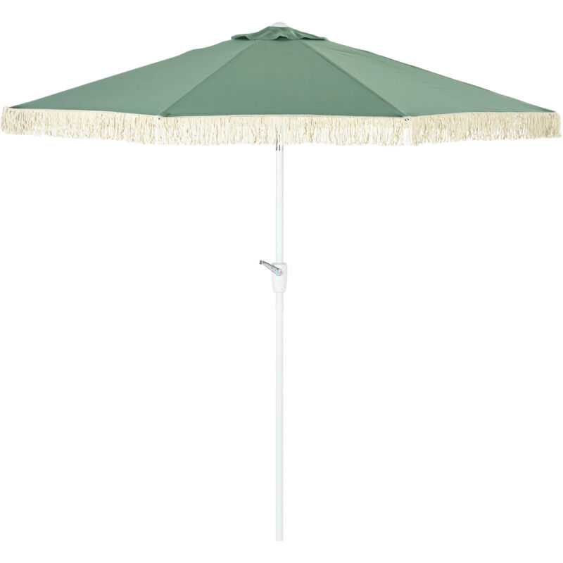 foto del prodotto ombrellone da esterno a manovella inclinabile 2.6x2.4 m, verde outsunny