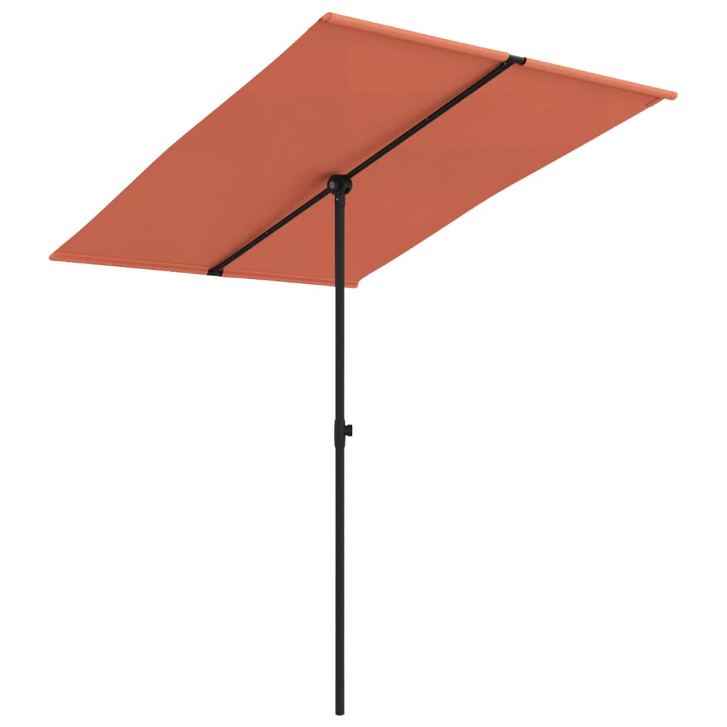 foto del prodotto ombrellone da esterno con palo in alluminio 2 x 1,5 mt terracotta 02 0008230